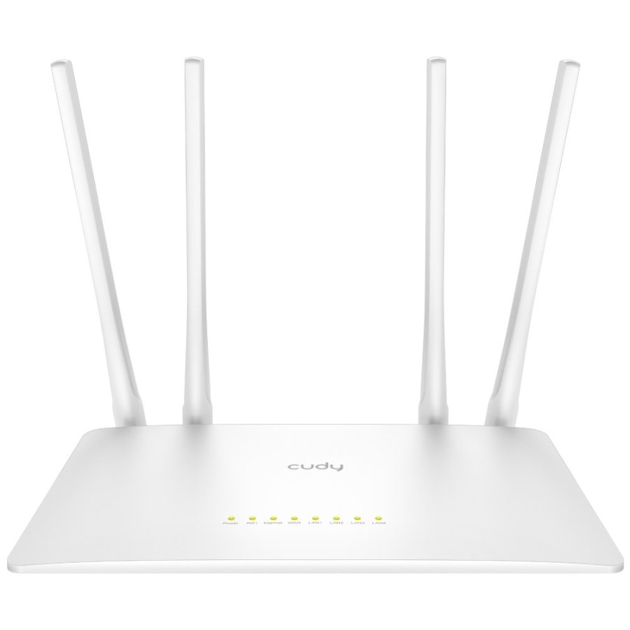 Cudy WR1200 trdls router Hurtigt ethernet Dual-band (2,4 GHz / 5 GHz) Hvid #1