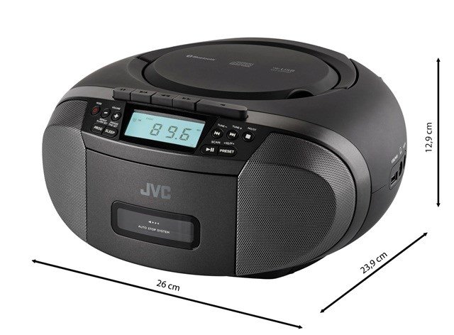 JVC RC-E444B Radioafspiller Sort #8