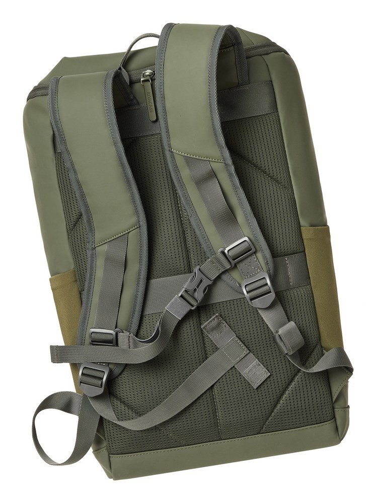 Rivacase Eden rygs�k Rejserygs�k Oliven PU-l�der, Polyester, Genanvendt polyethylenterephthalat (rPET) #13