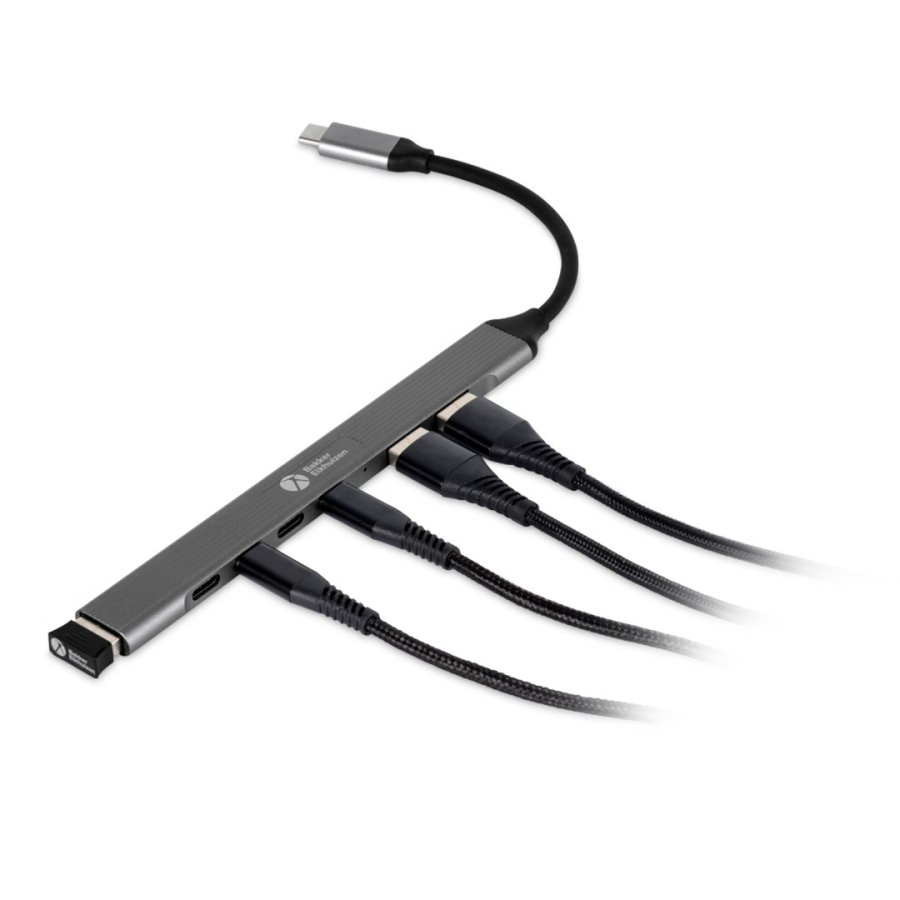 BakkerElkhuizen USB-C Hub 7-in-1 (3A+4C) USB Type-C 5000 Mbit/s Sort, Gr� #6