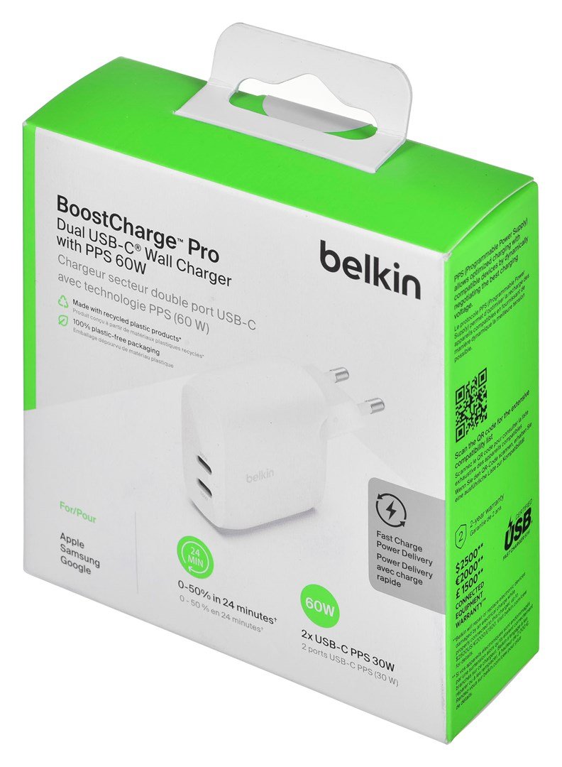 Belkin BoostCharge Pro Universel Hvid Vekselstrm Hurtig opladning Indendrs #9