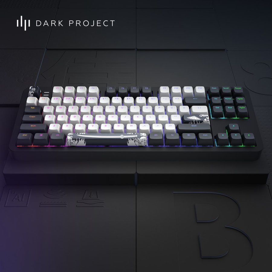 Dark Project Tamsus projektas ALU87B Bushido, G3MS Moonstone Switch, JAV tastatur Hjemme/kontor QWERTY Engelsk #10