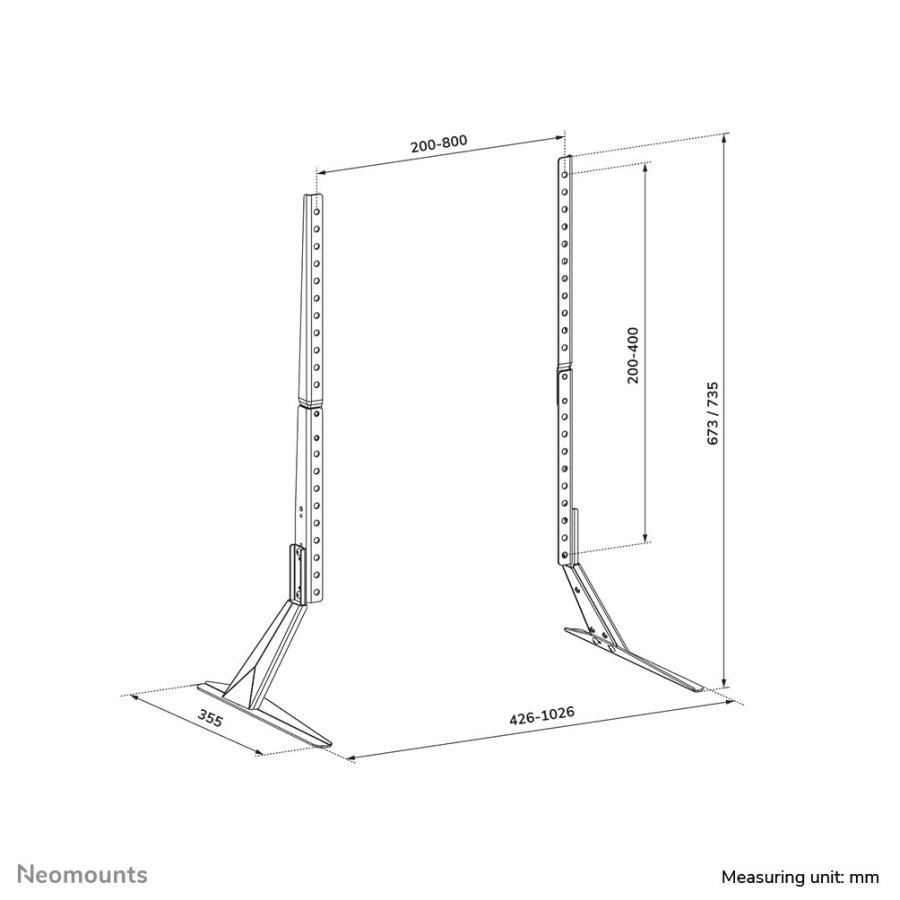 Neomounts DS45-430BL19 tv-beslag 190,5 cm (75