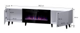 RTV-skab PAFOS EF med elektrisk pejs 180x42x49 sort mat #2