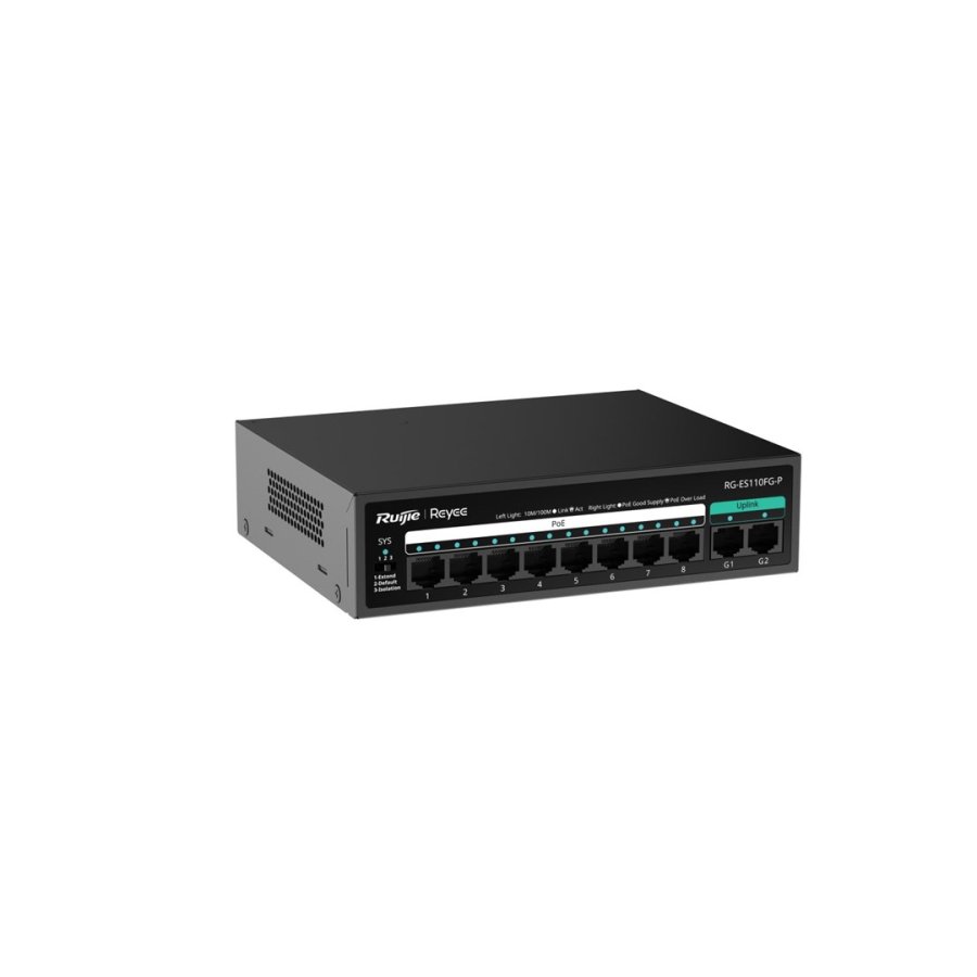 Ruijie Networks RG-ES110FG-P netv�rksswitch Ikke administreret L2 Fast Ethernet (10/100) Str�m over Ethernet (PoE) #3