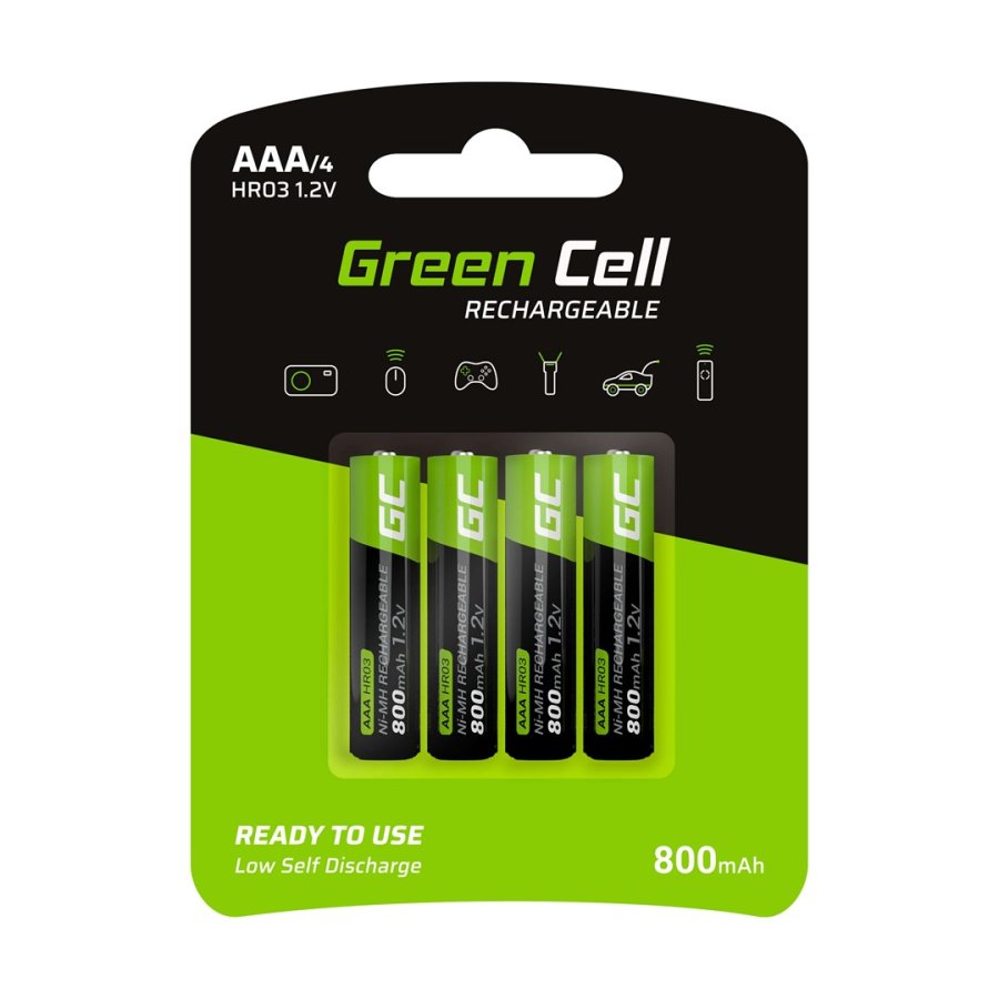 Green Cell GR04 husholdningsbatteri Genopladeligt batteri AAA Nikkel-Metalhydrid (NiMH) #1