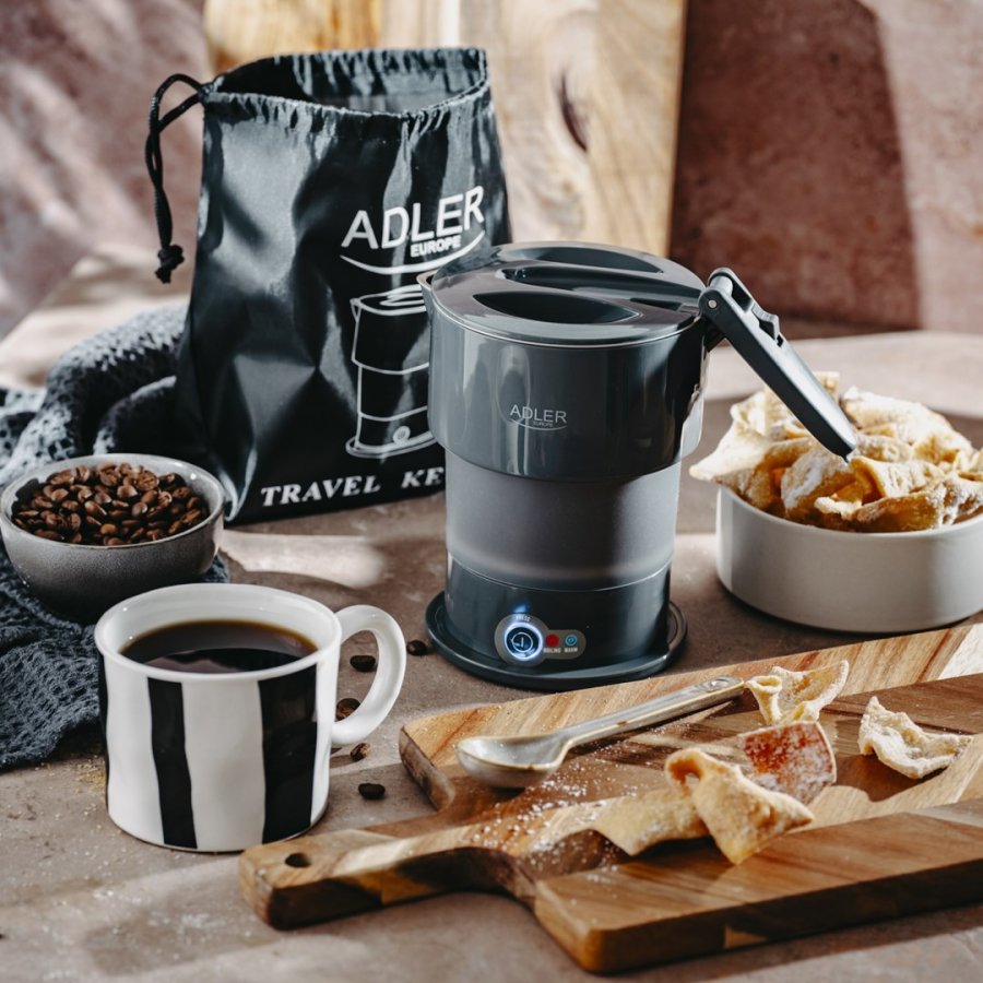 Adler Silicon Travel Kettle | AD 1377 | Travel Kettle | 600 W | 0.6 L | Silicon | Grey #9