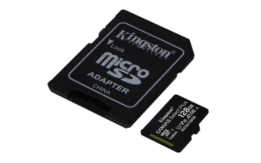 Kingston Technology 128 GB micSDXC Canvas Select Plus 100R A1 C10-kort + ADP #4