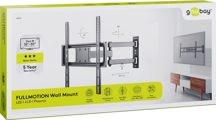 Goobay 49744 tv-beslag 139,7 cm (55