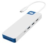 HYPER HD4102BUGL interface hub USB 3.2 Gen 1 (3.1 Gen 1) Type-C 5000 Mbit/s Bl�, Hvid #1
