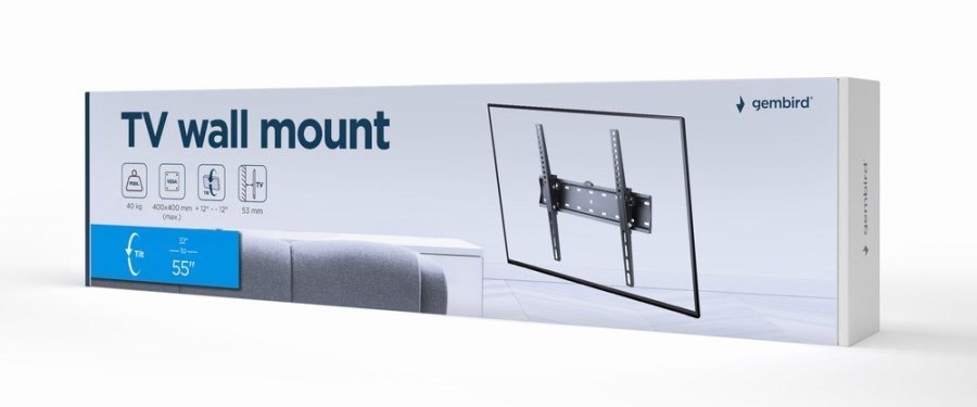 Gembird WM-55T-02 tv-beslag 139,7 cm (55