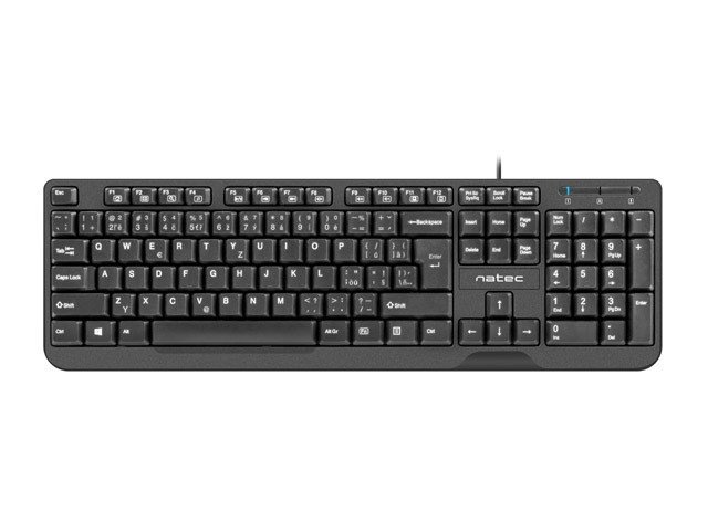 NATEC TASTATUR TROUT SLIM USB, CZ/SK-LAYOUT, SORT #1