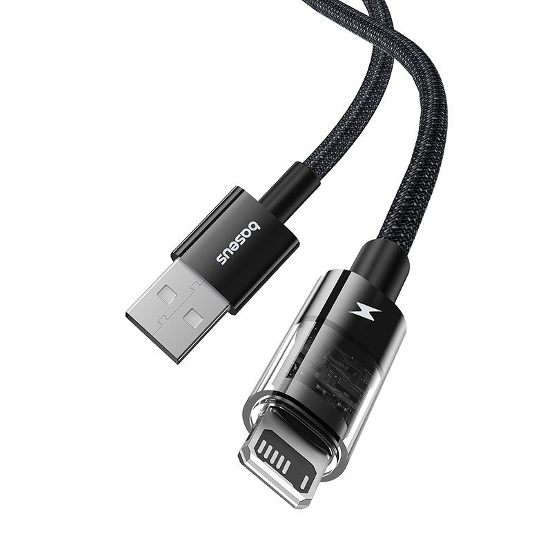 Baseus Gem USB til IP 2.4A hurtigopladningskabel 1 m Sort #2