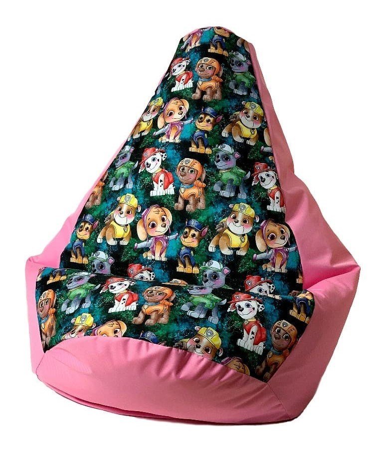 Puf GO GIFT Pink Oxford tejido antidesgarros Paw Patrol 105 x 80 cm #1