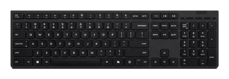Lenovo 4Y41R64540 tastatur Hjemme/kontor RF tr�dl�s + Bluetooth US engelsk Sort #1