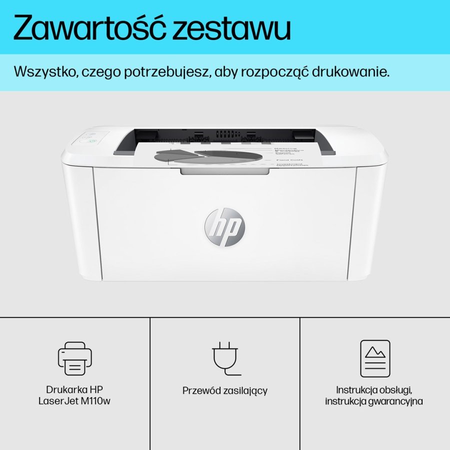 HP LaserJet M110w Tr�dl�st Sort og hvid Printer #4