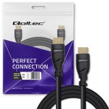 Qoltec 50353 HDMI v2.1 kabel Ultra hj hastighed 8K | 60Hz | 26AWG | GULD | 5m #10