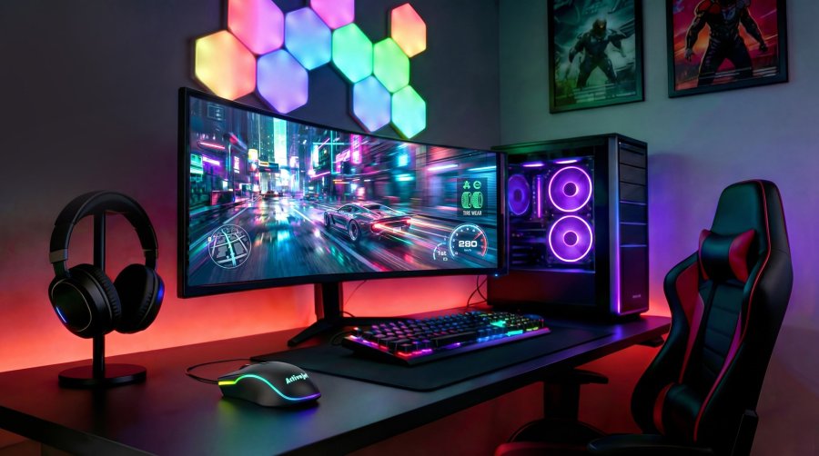 Kablet USB-mus med opvarmning Activejet AMY-W390 #14