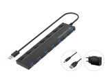 Conceptronic HUBBIES19BP interface hub USB 3.2 Gen 1 (3.1 Gen 1) Type-A 5000 Mbit/s Sort #1