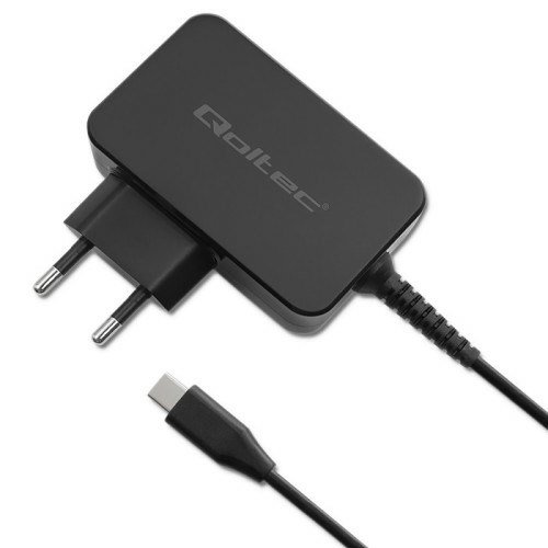 Qoltec 52385 oplader til mobil enhed Laptop, Brbar spillekonsol, Strmbank, Smartphone, SmartWatch, Tablet Sort Vekselstrm Hurtig opladning Indendrs #1