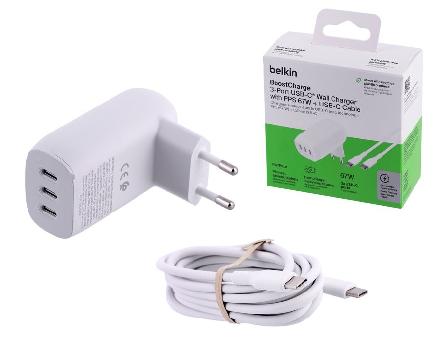 Belkin BoostCharge Laptop, Smartphone, Universel Hvid Vekselstrm Hurtig opladning Indendrs #1