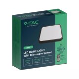 Plafond V-TAC VT-8630S overflademonteret 36W LED IP44 42x42cm bevgelsesdetektor 4000K 3820lm (SKU 76741) Sort #4