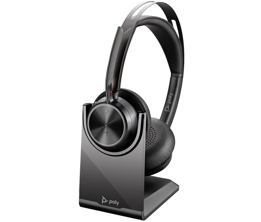 Poly Voyager Focus 2 UC Headset +USB-A to USB-C Cable +Charging Stand #7