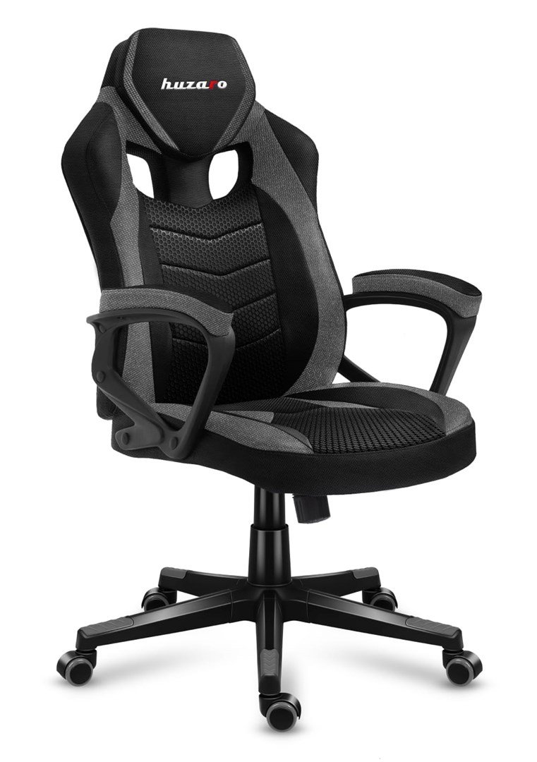 Huzaro FORCE 2.5 GREY MESH Gaming lnestol Trdsde Sort, Gr #1