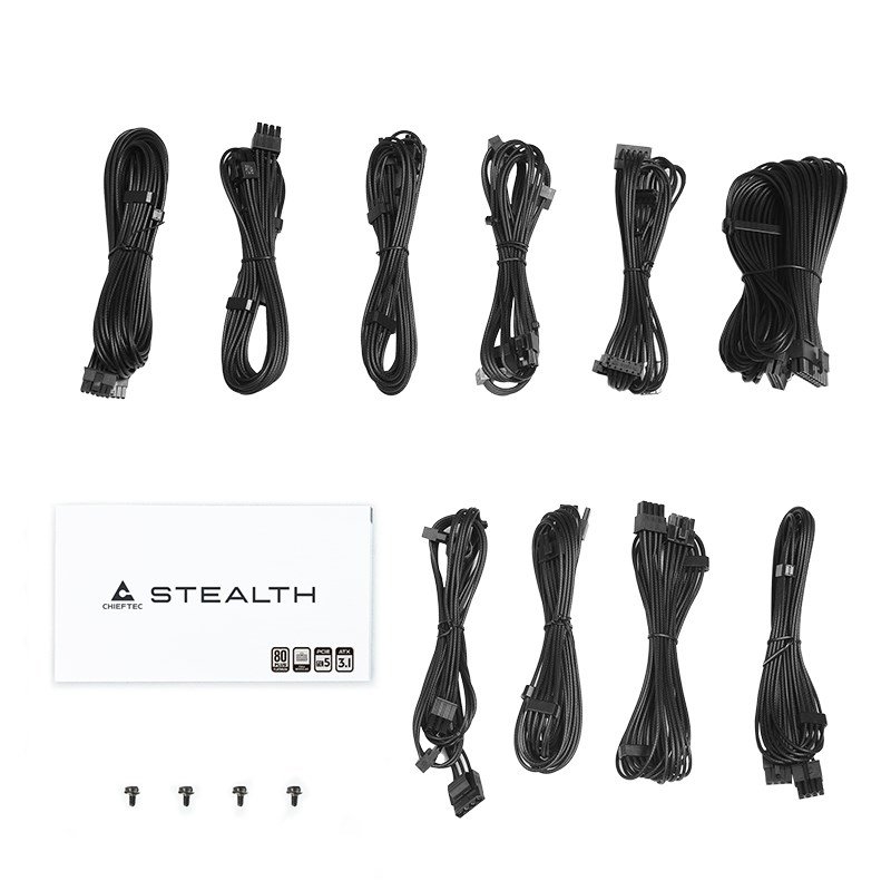 Chieftec Stealth 1000W Vega M Series SPX-1000-FC 80+ Platin enhed til str�mforsyning 24-pin ATX ATX Sort #7