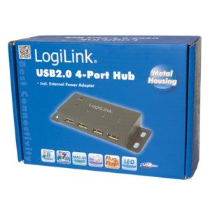 LogiLink UA0141A interface hub 480 Mbit/s Sort #2