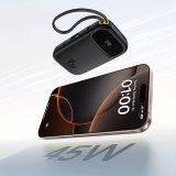 Baseus EnerFill FC31 Powerbank med digitalt display og 2 indbyggede USB-C-kabler 20000 mAh 45 W Sort #5