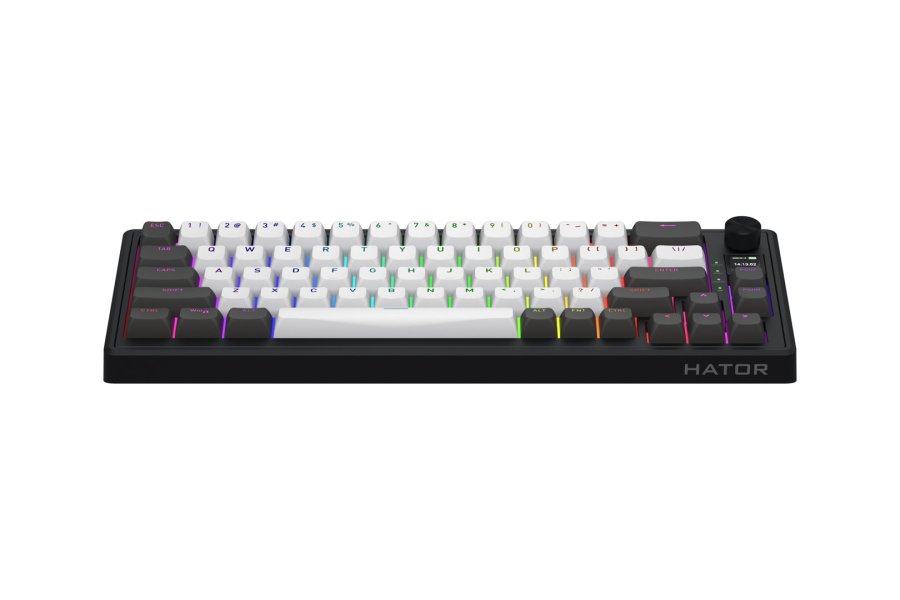 HATOR Skyfall Pro Wireless 65 tastatur Spil USB + RF Wireless + Bluetooth QWERTY US engelsk Sort, Gr� #2