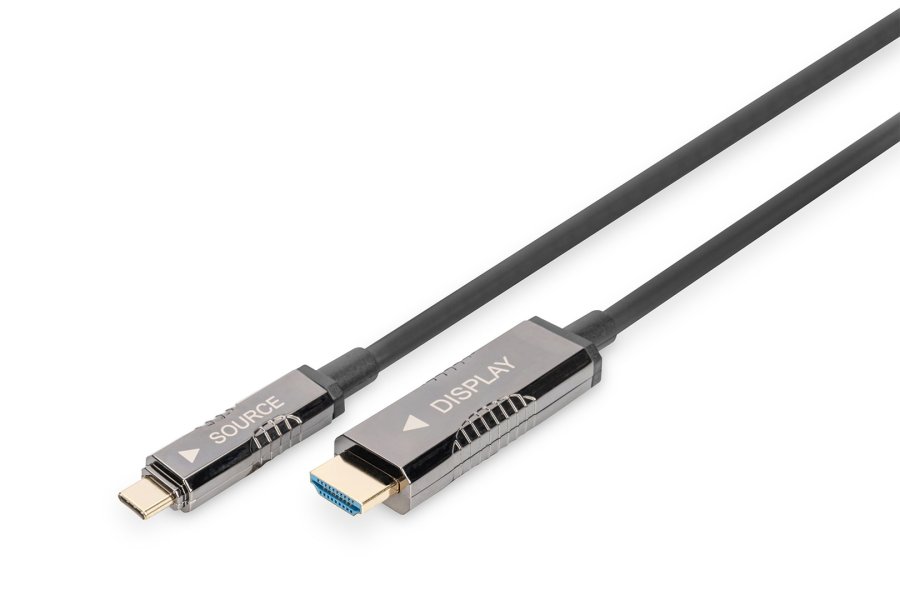 Digitus AK-330150-200-S videokabel adapter 20 m USB Type-C HDMI Sort #1
