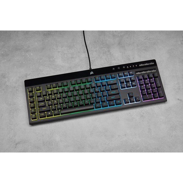Corsair | Rubber Dome | K55 RGB PRO | Gaming keyboard | Gaming Keyboard | RGB LED light | US | Wired | Black #13