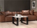 MODERN MINI bord 67x67x40 cm Hvid/Sort #4