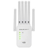 Qoltec 57068 WiFi 5 signalforst�rker | Repeater | Adgangspunkt | AC1200 | 6 antenner | 2x RJ45 | 128MB #43