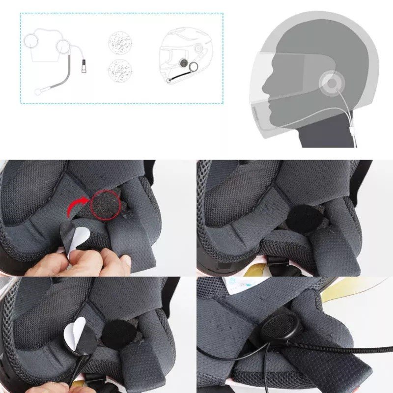 Headset FREEDCONN L1M Intercom til motorcykler Sort #6