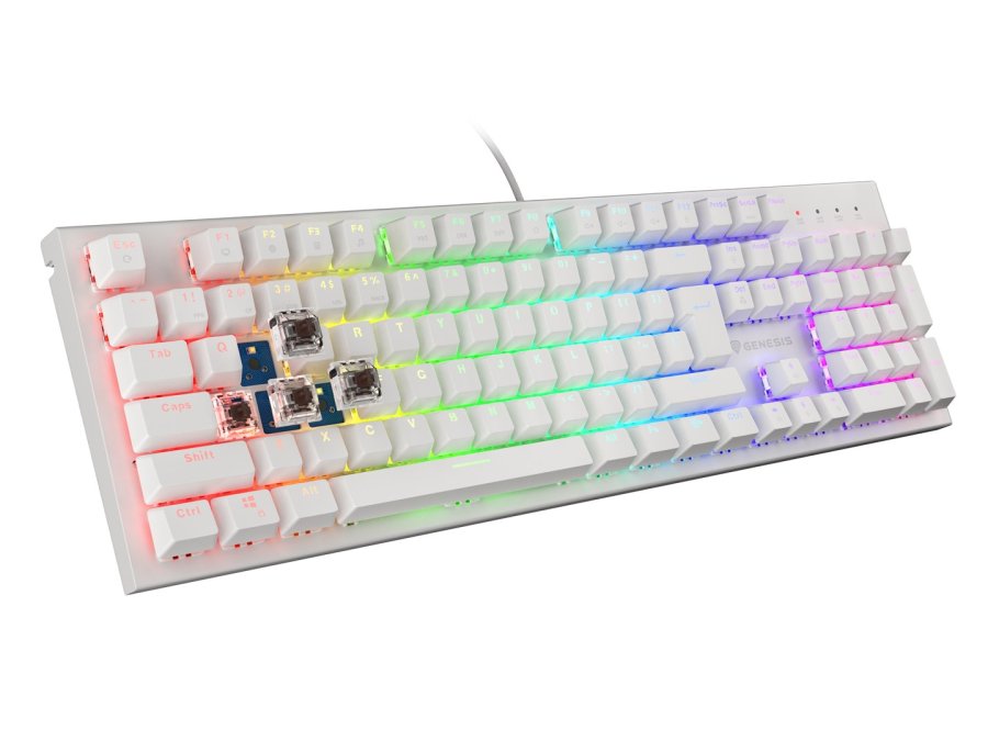 GENESIS Thor 303 tastatur Spil USB QWERTY US International Hvid #6