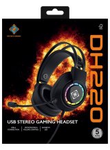 Deltaco Gaming DH220 USB Stereo Gaming Headset, RGB, Black #12