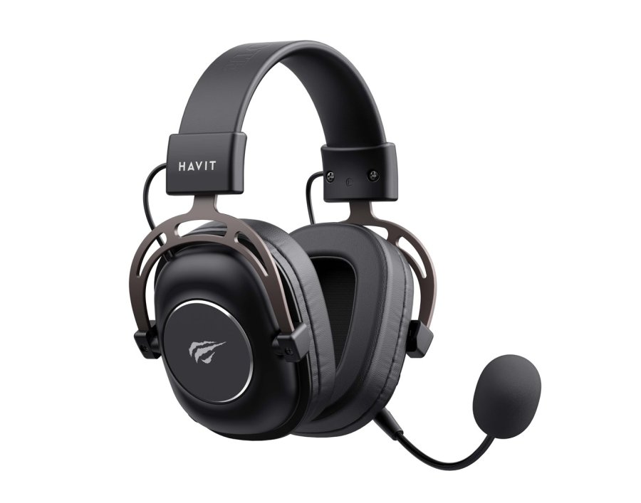 Havit H2002YG - 2.4G gaming-hovedtelefoner (sort, okker) #5