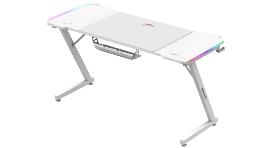 Huzaro Hero 3.3 White  RGB - gaming-skrivebord #2