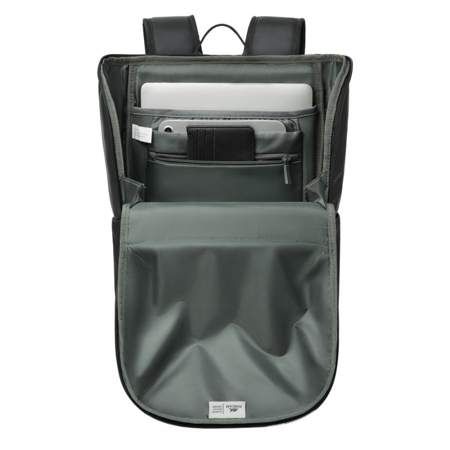 Rivacase Eden rygs�k City backpack Sort Polyester, PU-l�der #11