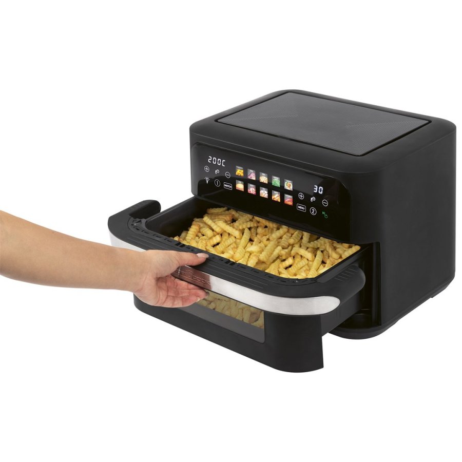 ProfiCook PC-FR 1313 H Dobbelt 10 L Enkeltst�ende 2400 W Varmluftsteger Sort, Rustfrit st�l #3