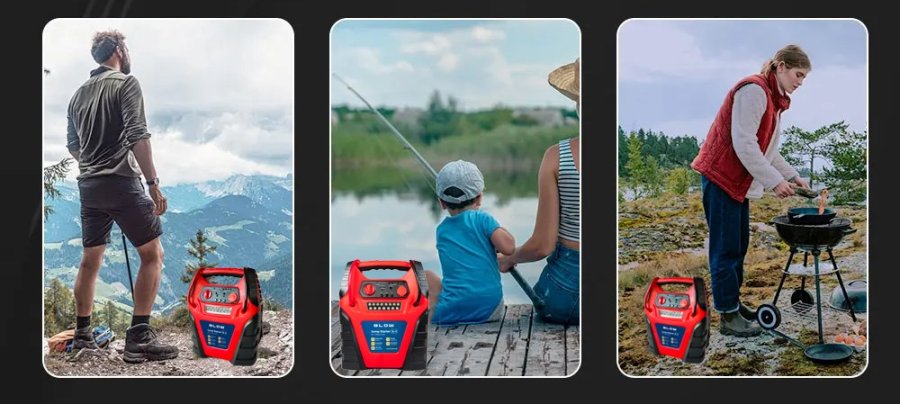 Jumpstarter kompressor ensretter 5in1