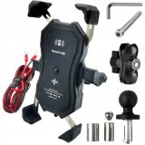 MOTORCYKEL TELEFONHOLDER FREEDCONN MC1W MED INDUKTIV OPLADER + BM2R FASTGRELSE AF HOVEDRR #5