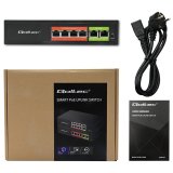 Qoltec 52289 HURTIG Ethernet PoE-SWITCH | 4x RJ45 PoE | 2x RJ45 Uplink | 65W | 10/100 Mb/s #10