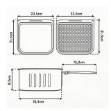 GreenBlue AIR FRYER fedtfri frituregryde, kraftig 1800 W, 10 l kapacitet, 8 programmer, tilbeh�r, timer, GB950 #15