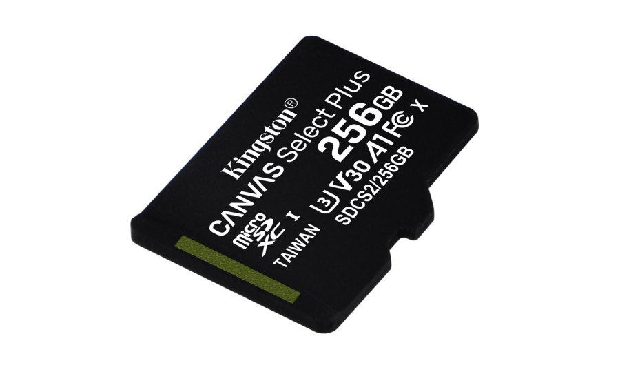 Kingston Technology 256 GB micSDXC Canvas Select Plus 100R A1 C10-kort + ADP #10