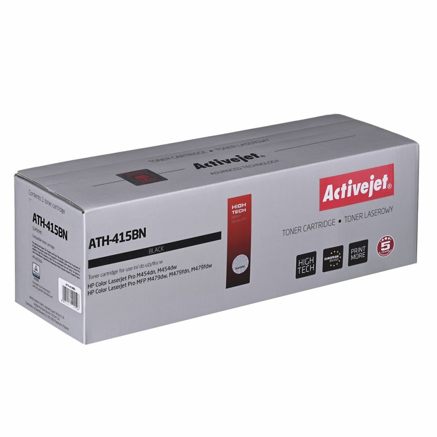 Activejet ATH-415BN printertoner til HP; erstatning HP 415A W2030A; Supreme; 2400 sider, sort, med chip #1