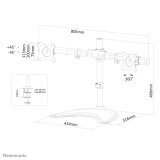 Neomounts NM-D335DBLACK skrmbeslag og -stativer 68,6 cm (27